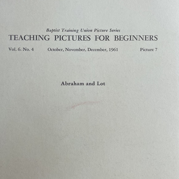 Baptist Training Union Teaching Pictures for Beginners. 1961, 1963 (Set of 5) - Picture 10 of 12